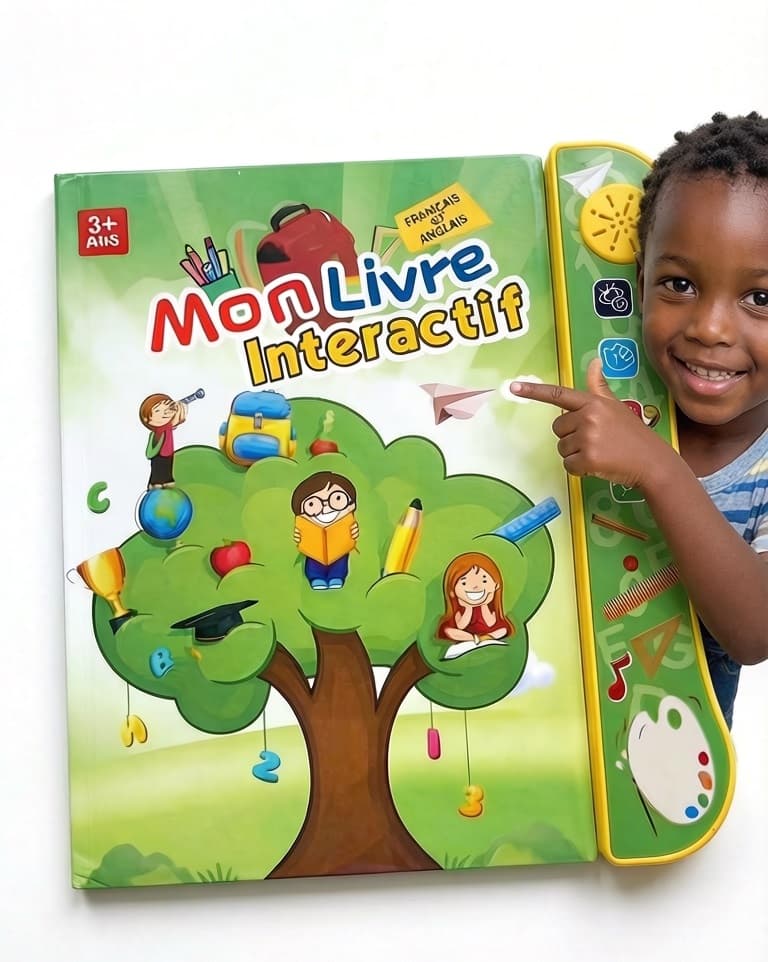 Livre Sonore Éducatif Bilingue – Apprendre l'Anglais et le Français en s'Amusant, Dès 3 Ans